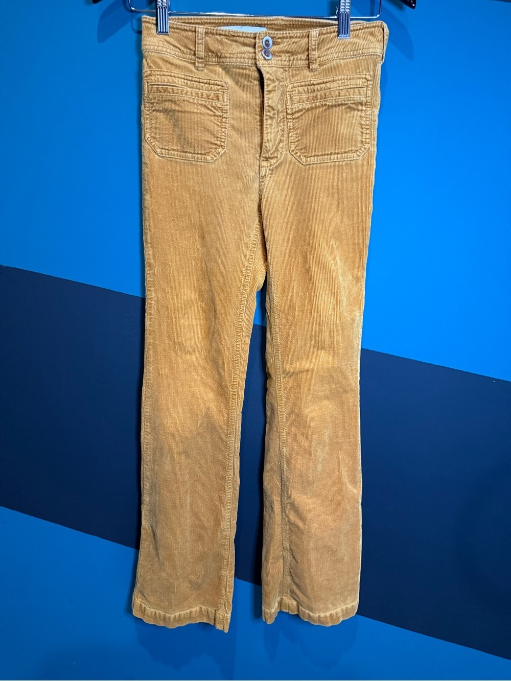 Pilcro Mustard Corduroy Pants Wide leg size 25 Outdoor Cottagecore - Picture 5 of 15